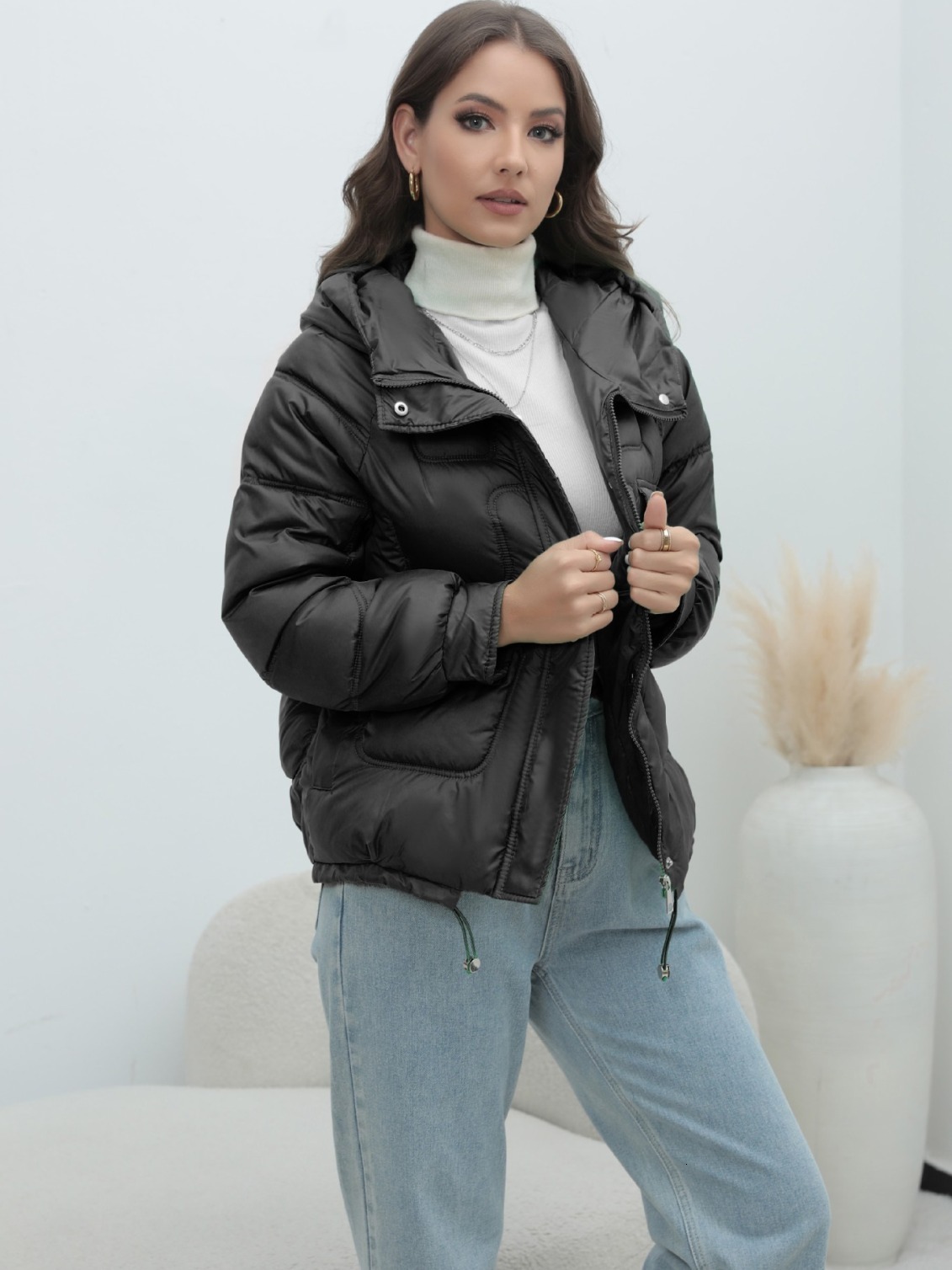 Women Outwear Jacket Female winter thick cotton-padded jacket burst bright collar cotton-padded jacket Fashion Soft Parka 201026