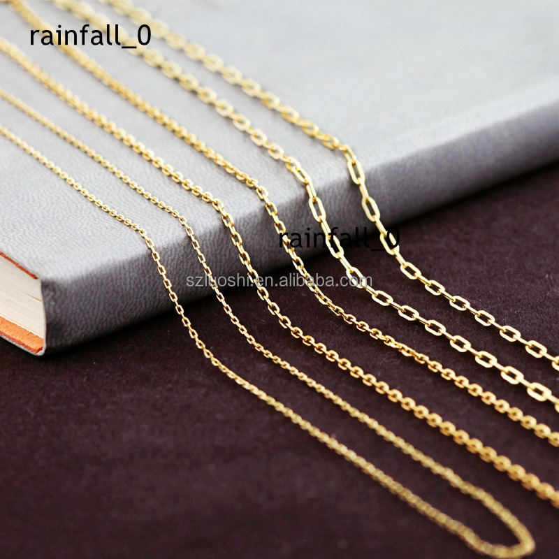 2025 Wholesale Solid Gold Jewelry 9K10K14K18K Real Gold 08115mm 42cm 16inch Thick Solid Gold Choker Chain Necklace