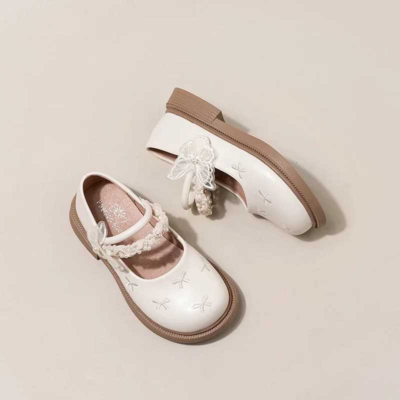 Elegant Girl Princess Shoes Embroidered Sweet Kids Mary Jane Shoes New Chic Childrens Causal Dress Leather Shoes Lolita StyleT251101