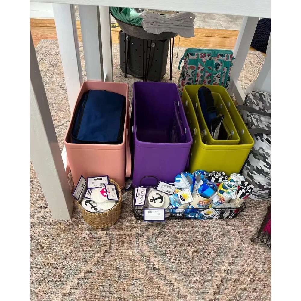 L/XL Croc Rubber EVA Waterproof Storage Basket Extra Large Women Shopping Shoulder Handbag Beach Jelly Sac Tote Bag