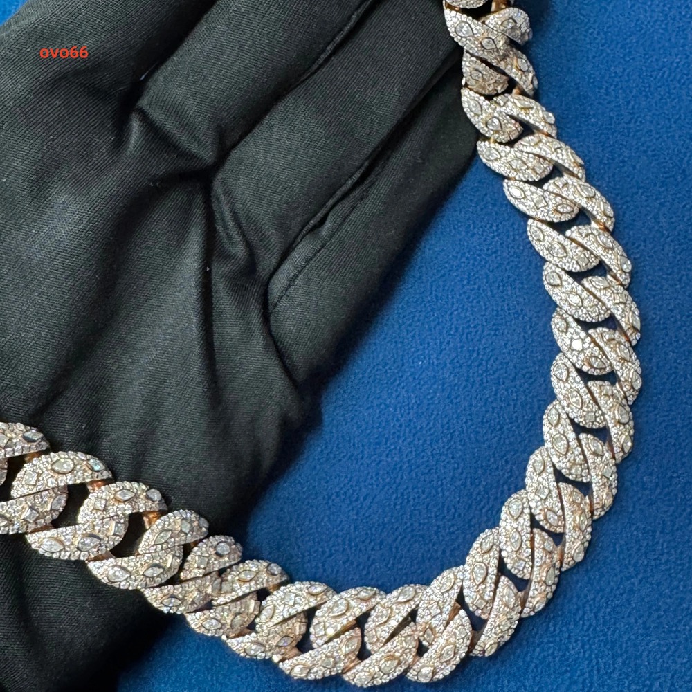 Premium Quality Moissanite Diamond Cuban Chain with Strong Clasp Stylish Design Long Lasting Shine for Men Daily Use from India