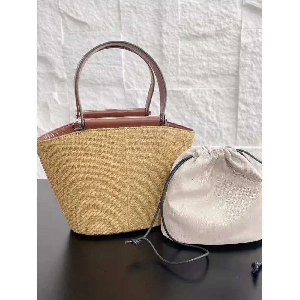 Women's Bags Elegant Ladies Summer New Casual Totes Handmade Straw Women Holiday Beach Bucket Patchwork Large Capacity Shoulder Bag