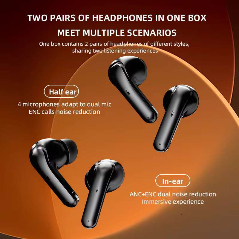 Custom ANC Couple Deep Bass TWS Music Play Cool Wireless Earbuds Tws Earphone for Promotion Gift