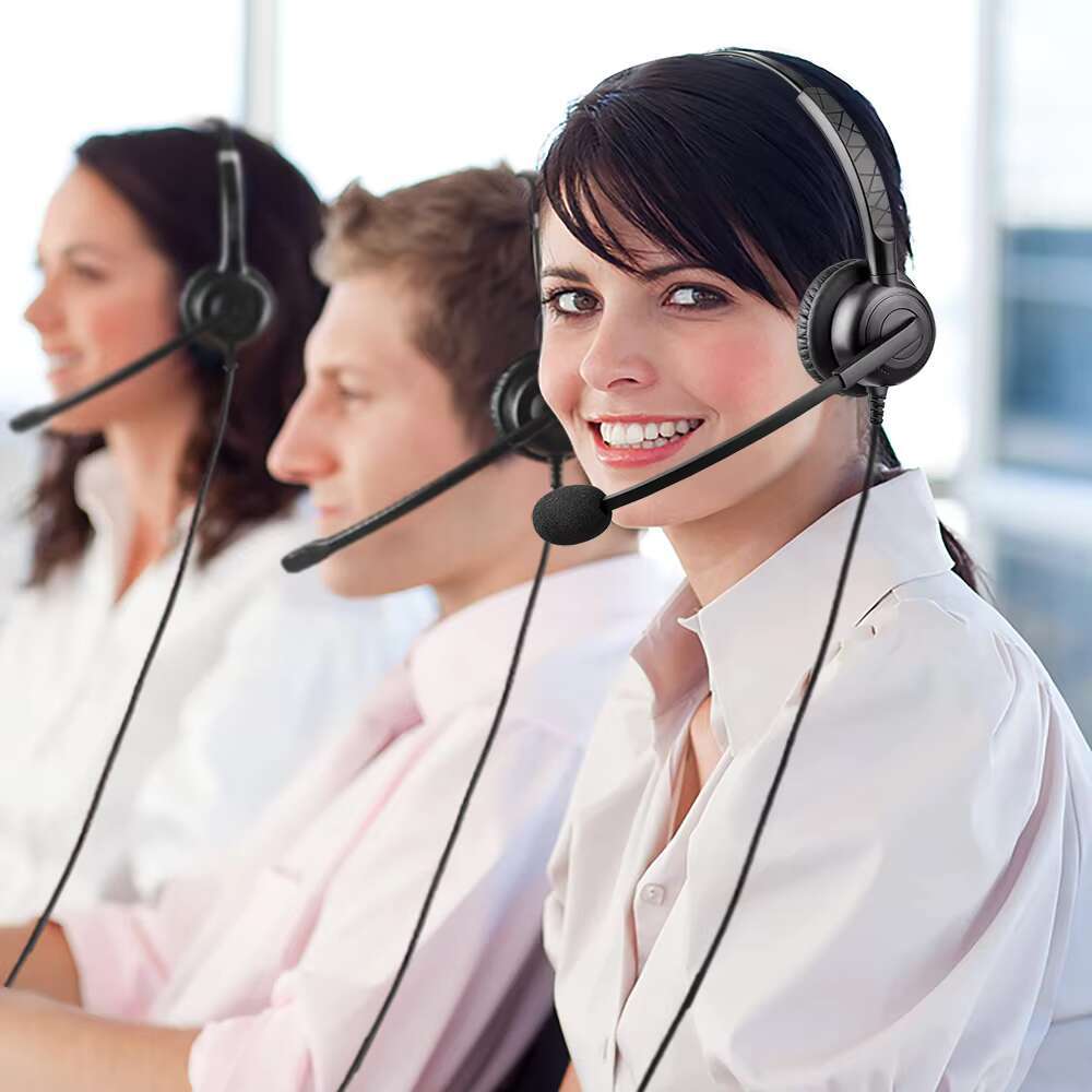 Top Selg Wired Stereo Call Center Headset Noise Cancelg Headphones With USB Microphone Telephone Headsets for Computer