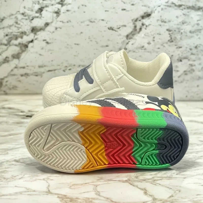 Disney Cartoon Mickey Children Shoes For Boys Girls Sport Sneakers Kids Leisure Autumn Casual Shoes Breathable Running Toddler H251101