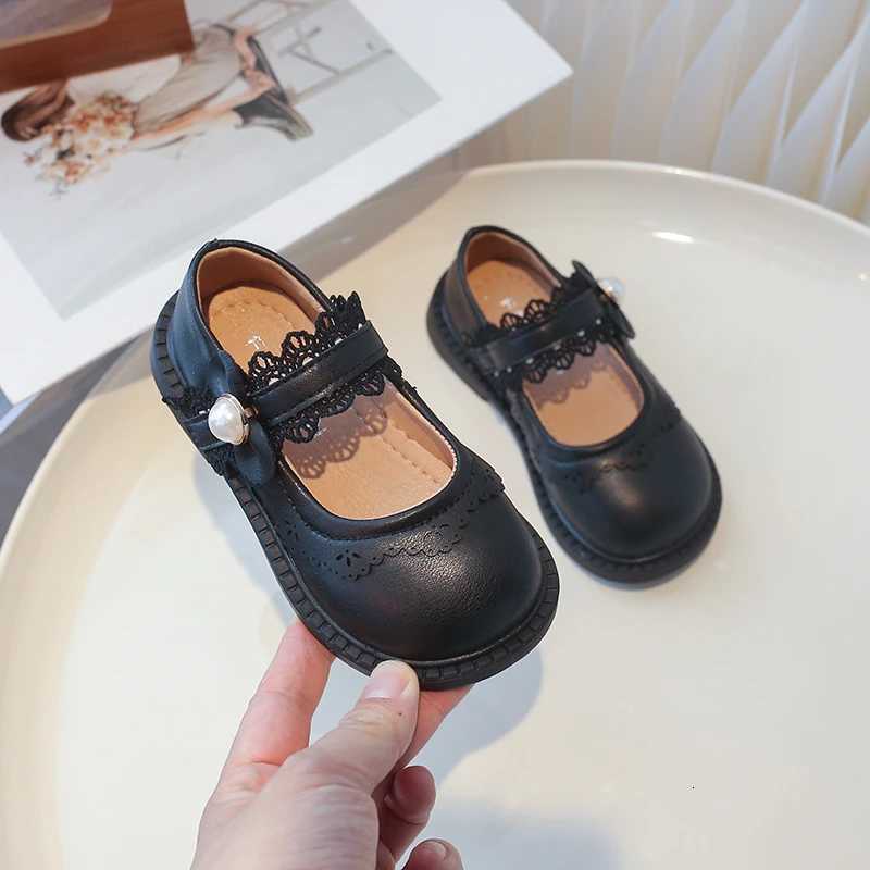 Classic Patent Leather Dress Shoes for Girls Child Chic Bowtie Party Dance Loafers Kids Back to School Oxford Flats Black BeigeT251101