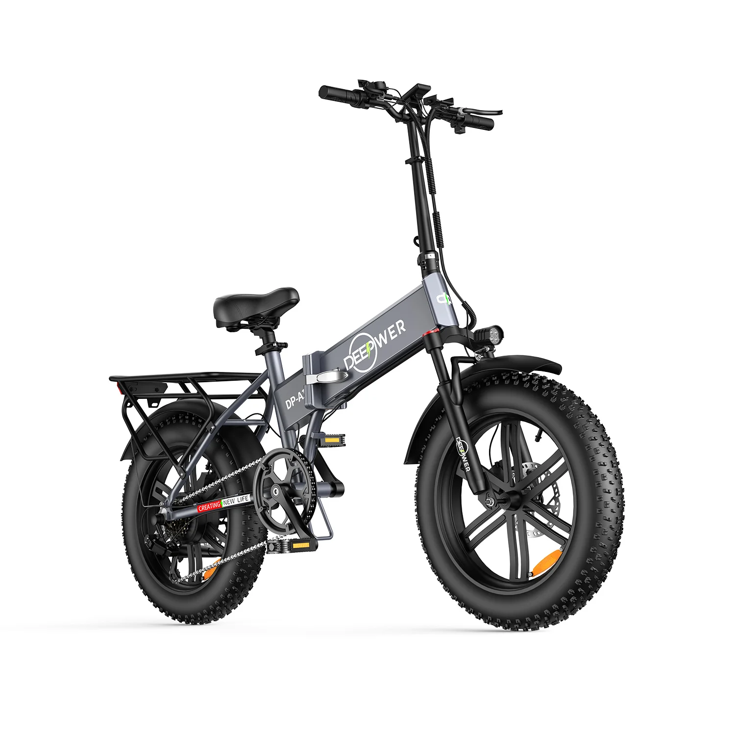 EU Delivery DEEPOWER 1000W Electric Bike 48V 20AH Folding Mountain Ebike Fat Tire Urban Commuting Electric Bicycle 36MPH