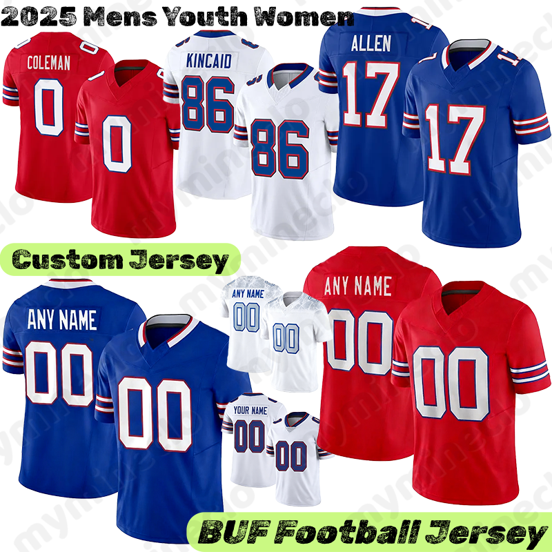 Buffalocity BillsJersey BuffalosBills Jerseys Josh Allen 0 Keon Coleman Von Miller Dawson Knox Matt Milano Jim Kelly Cole Bishop James Cook Shakir Football Jersey