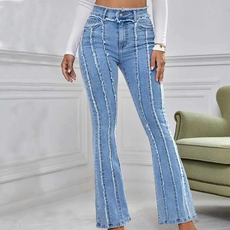 Flare Jeans Women Skinny High Waist Aesthetic Y2k Denim Trousers Vintage Washed Retro Mopping Korean Fashion Street Flash J251031