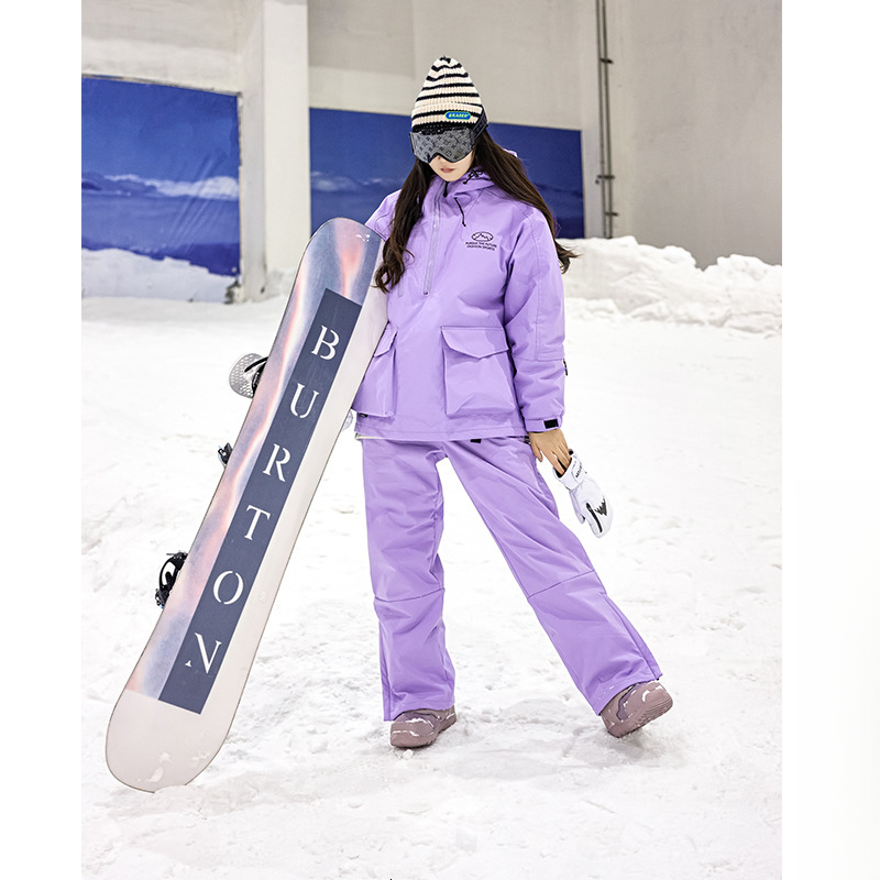 2025 New Winter Single and double board skiing suit for men and women, with thick cotton and windproof ski suit set ddmyoutdoor