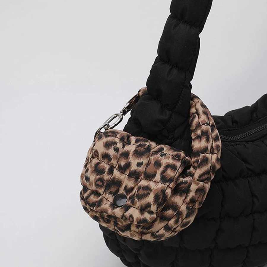 Mini Bag Black Mini Cloud Waist Pack Lightweight Solid Secure Button Closure with Decorative Coin Purse and Headphone BagW251101