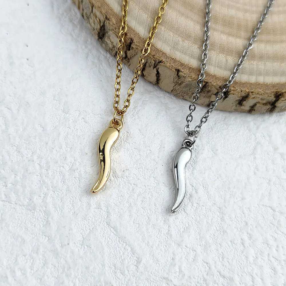 Small pepper drop stainless steel gold plated necklace for women silver box chain necklace black jewelryC250407