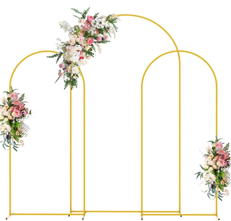 Metal Gold Wedding Arch Stand Wedding Arch Frame Backdrop Ceremony Birthday Party Baby Shower Decorations