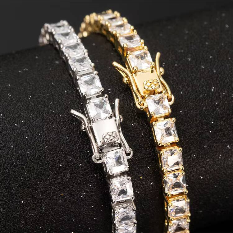 Goldleaf Custom Diamond VVS Moissanite Tennis Necklace Bracelet 925 Sterling Silver Hip Hop Style Pass Tester Series