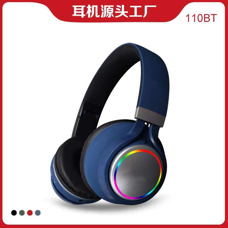 Good Foldable Sweatproof Rechargeable Stereo Hifi Bt Wireless Games Bass Headphone Headset Earbuds with Led Light Glowing //