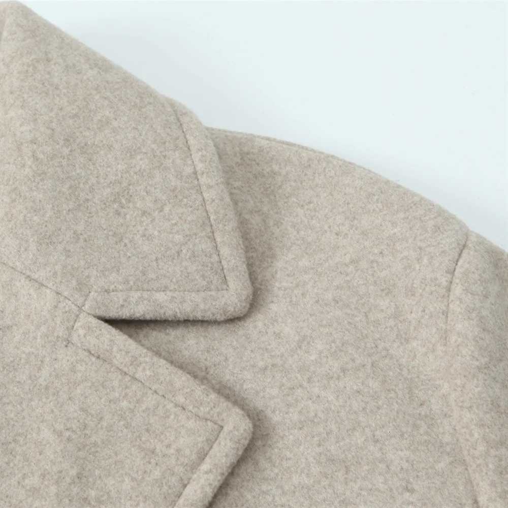 autumn new product womens fashion temperament casual long sleeved lapel mid long loose jacket coatT251101