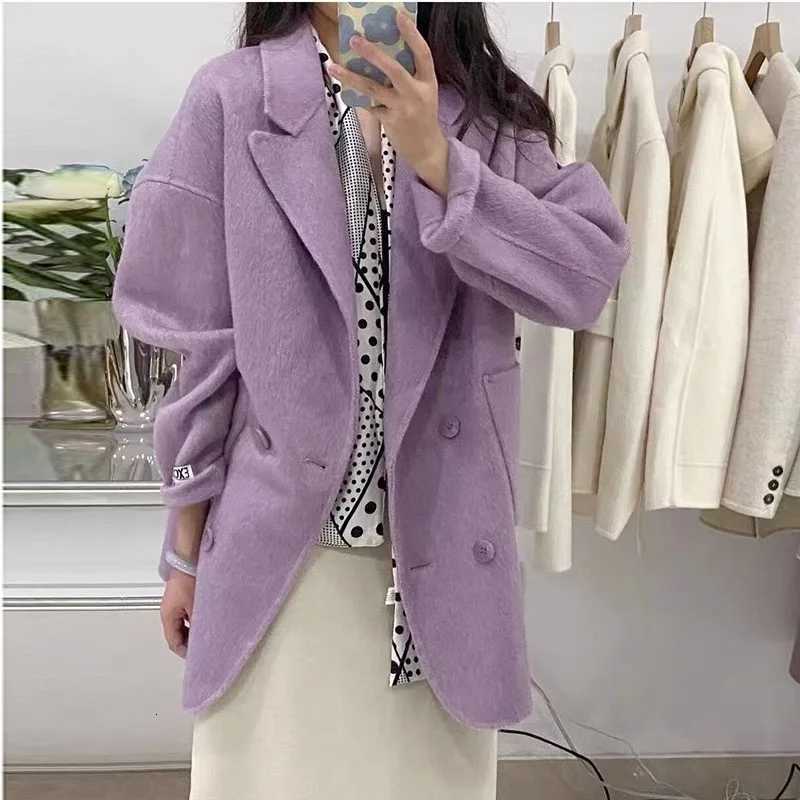 BJTZ HighEnd Design Sense DoubleSided Wool Coat For Women Versatile Office Lady Loose Fit Woolen JacketT251101