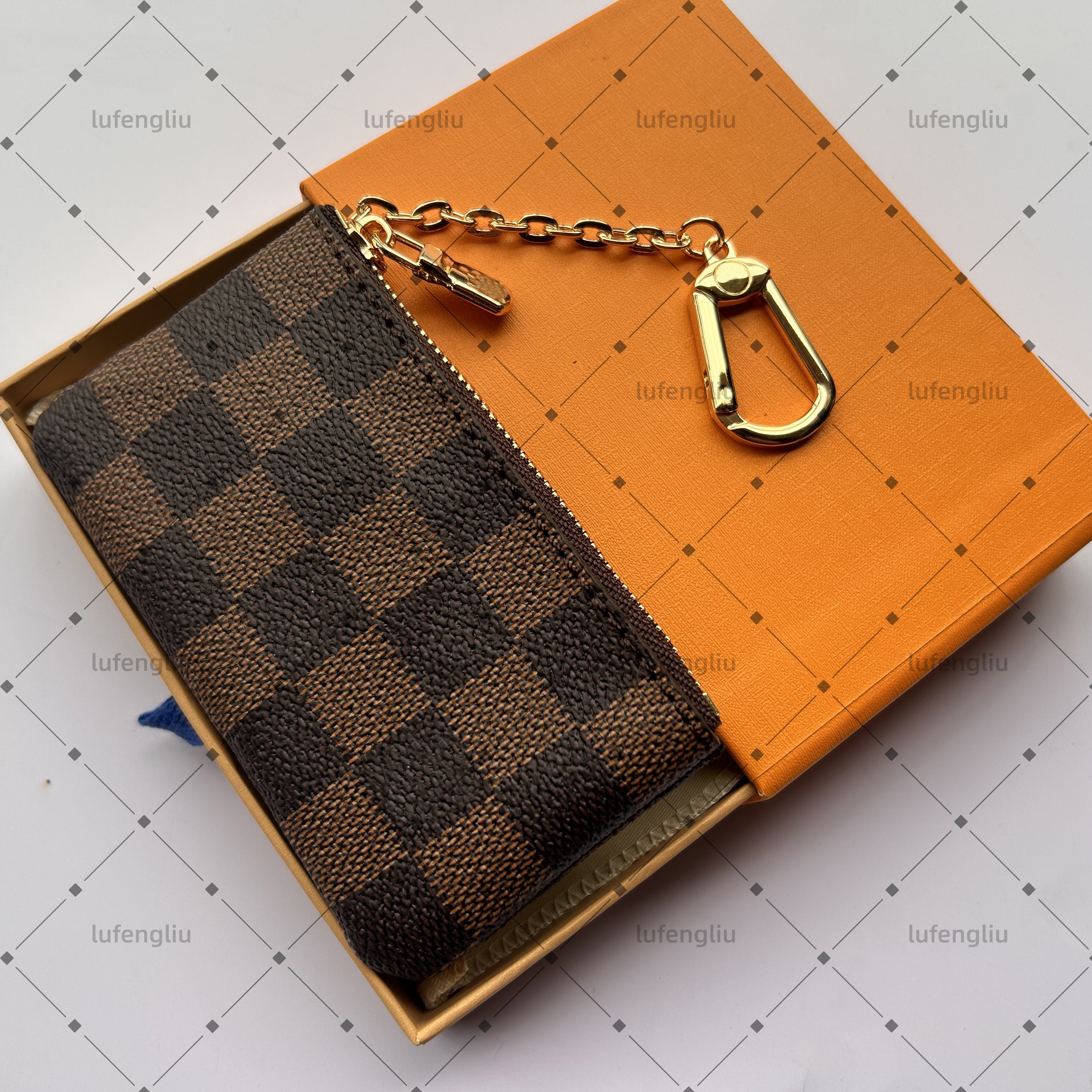 KEY POUCH Designers Mini Wallet Fashion Womens Mens Keychain Ring Credit Card Holder Coin Purse Luxury M62650 w box wallet