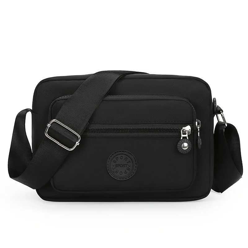 1pc Lightweight Nylon Womens Shoulder BagAdjustable StrapCasual Crossbody Design in MintZipper Closure Ideal for EverydayW251101