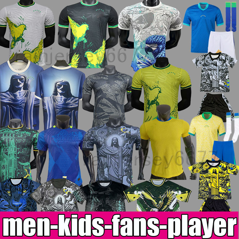 2024 Copa brazil jersey Camiseta futbol PAQUETA copa NEYMAR JR football shirt RICHARLISON Player Version kits vinicius brasil RODRYGO maillot de foot bresil