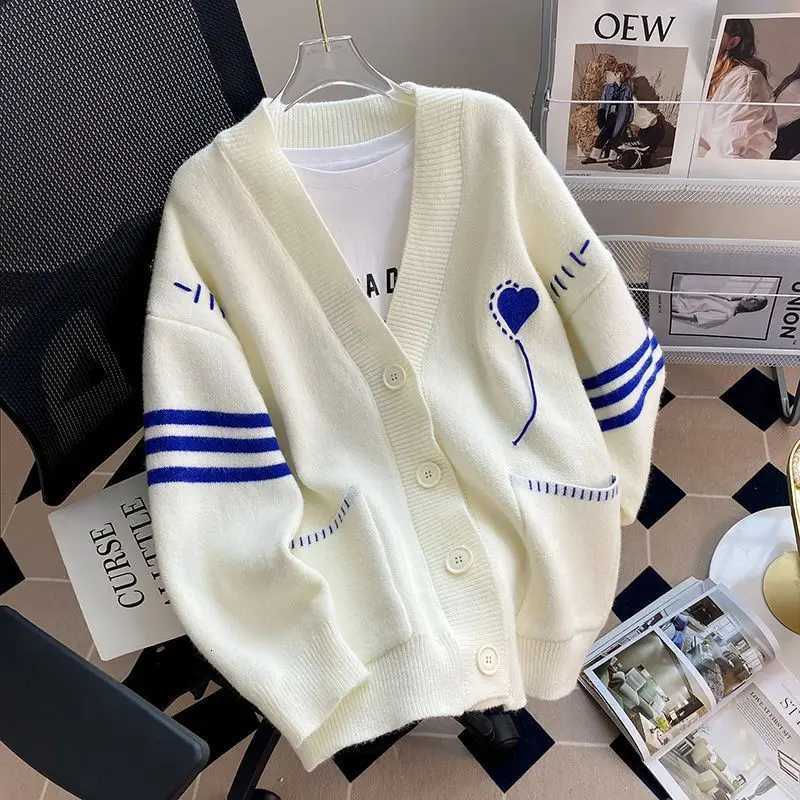 Gentle and Lazy Style Sweater Jacket Womens Spring and Autumn Loose Top New Korean Version Highend Knitted CardiganT251101