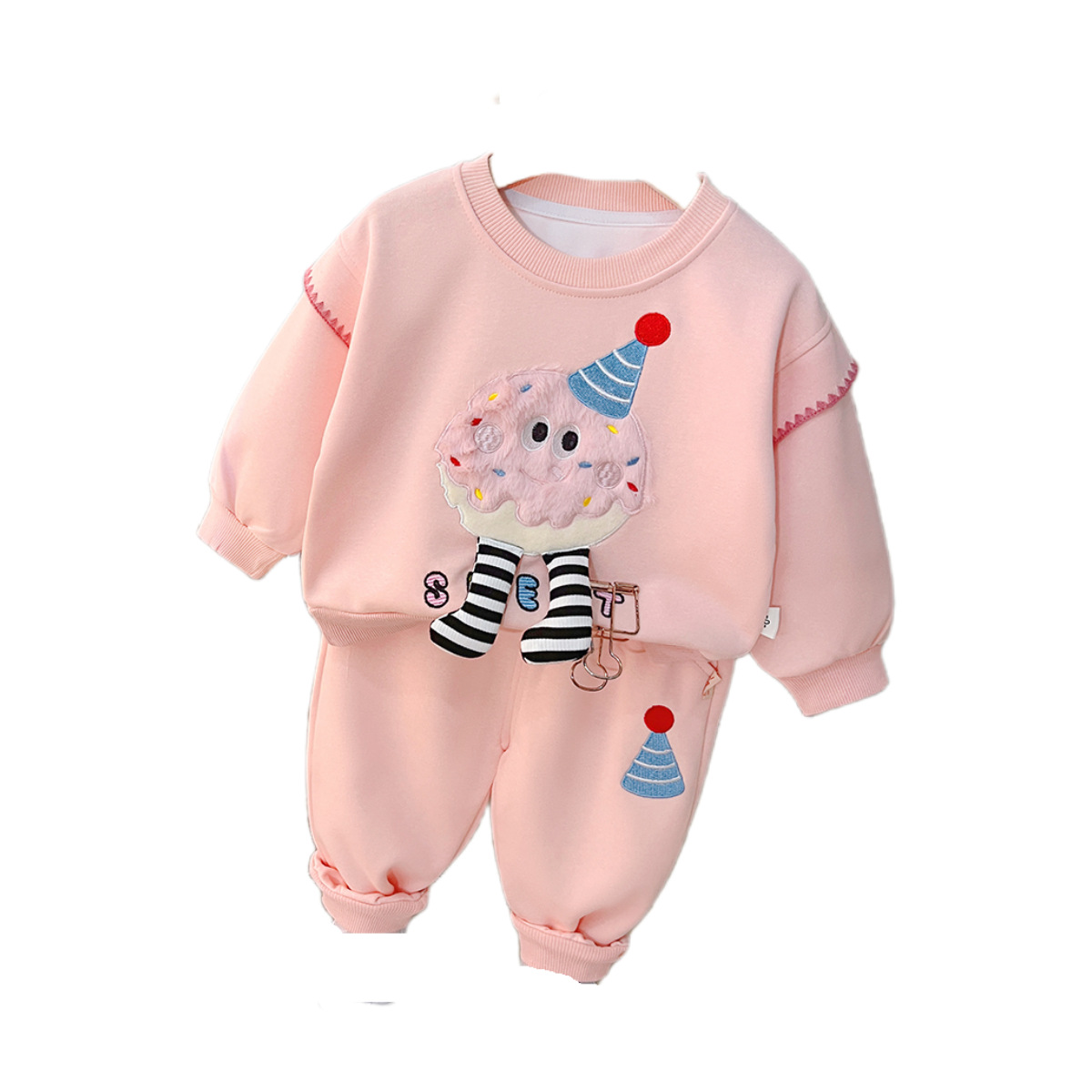 babydesigner clothes 2025 Girls 2-Piece Set Long Sleeve Outfit Cute Baby Clothes Comfortable Spring Fall Toddler Wear