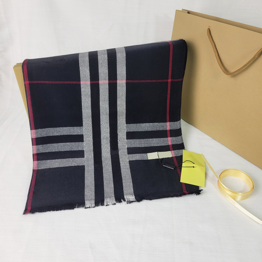 Women Scarf silk Shawl Cashmere Check designer scarf for womens