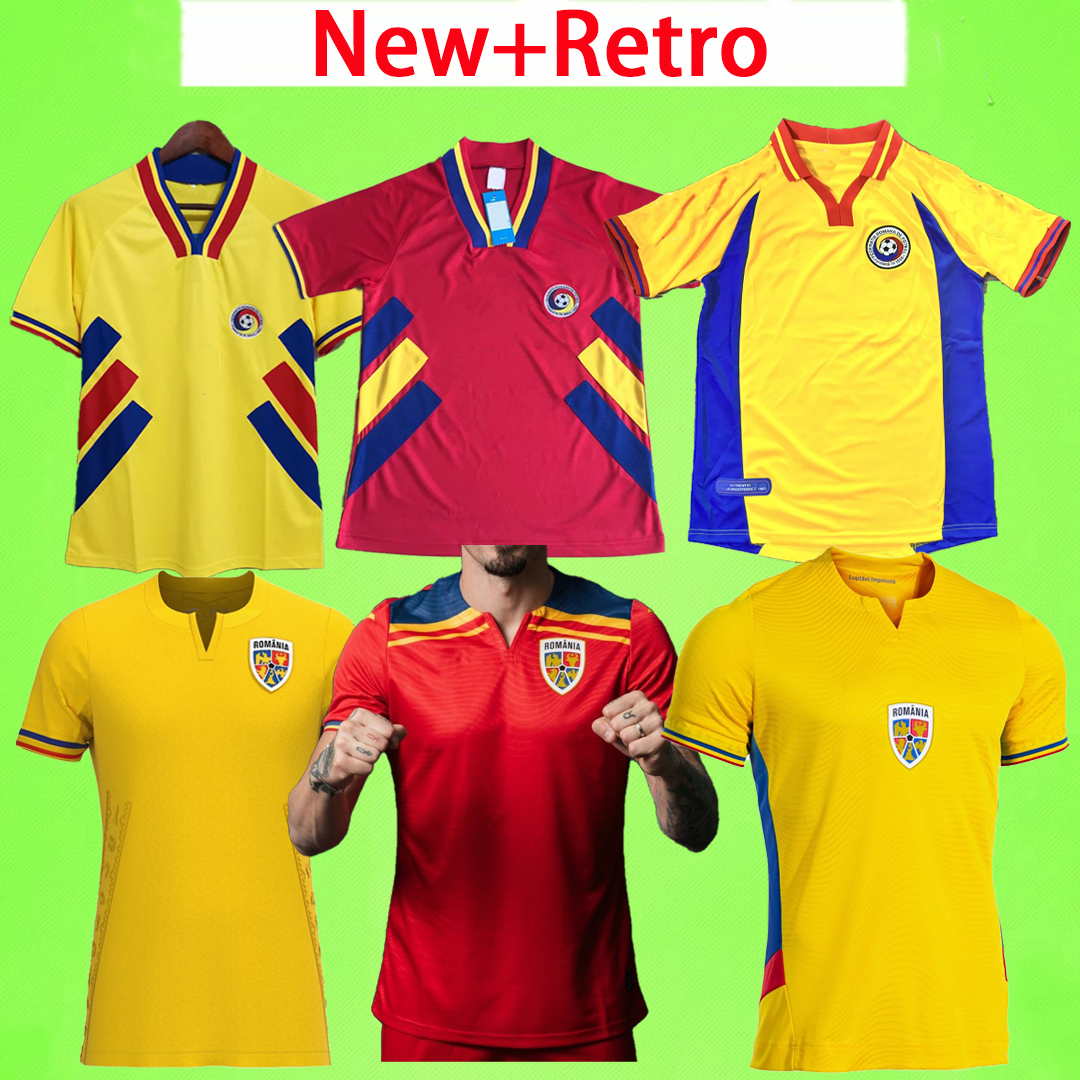 2025 2026 2027 Romania soccer jerseys 25 26 27 home away DRAGUSIN STANCIU PUSCAS ALIBEC MIHAILA 94 00 Vintage football shirt Retro 1994 2000 HAGI POPESCU Uniform