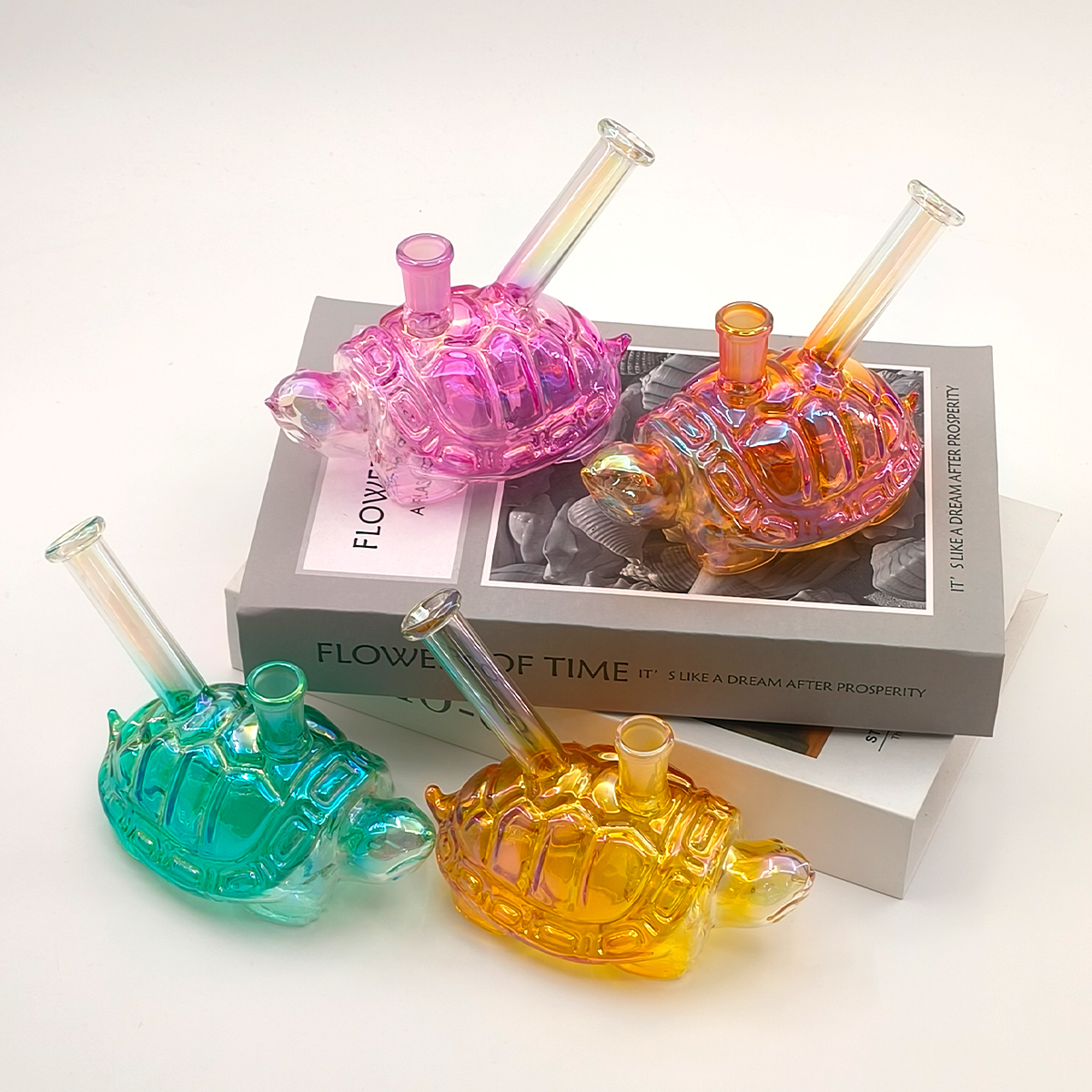 Cartoon Colored Turtle shape 4.7inch Glass Bong Hookahs Smoking Rig Gravity Water Pipes Tobacco accessories With 14mm 18mm Joint