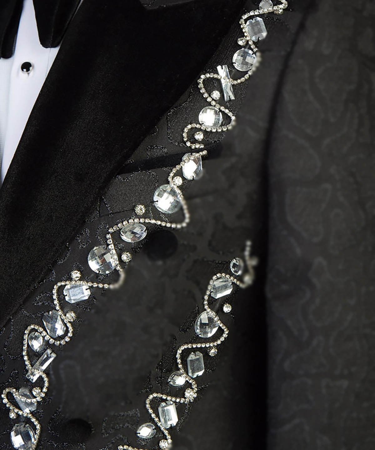 Noble Wedding Tuxedos Crystal Beading Peaked Lapel Men Suit Double Breasted 1 Piece Set Jacket Groom Business Blazers Customized
