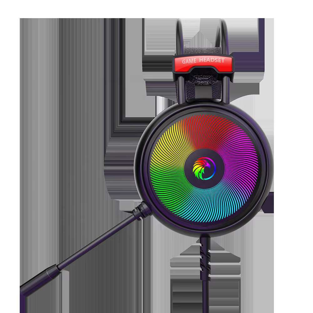 Cool RGB Earphone Metal Frame Soft Sponge Ergonomic Design LED 7.1 Surround Sound System Gaming Headset with Flexible Microphone