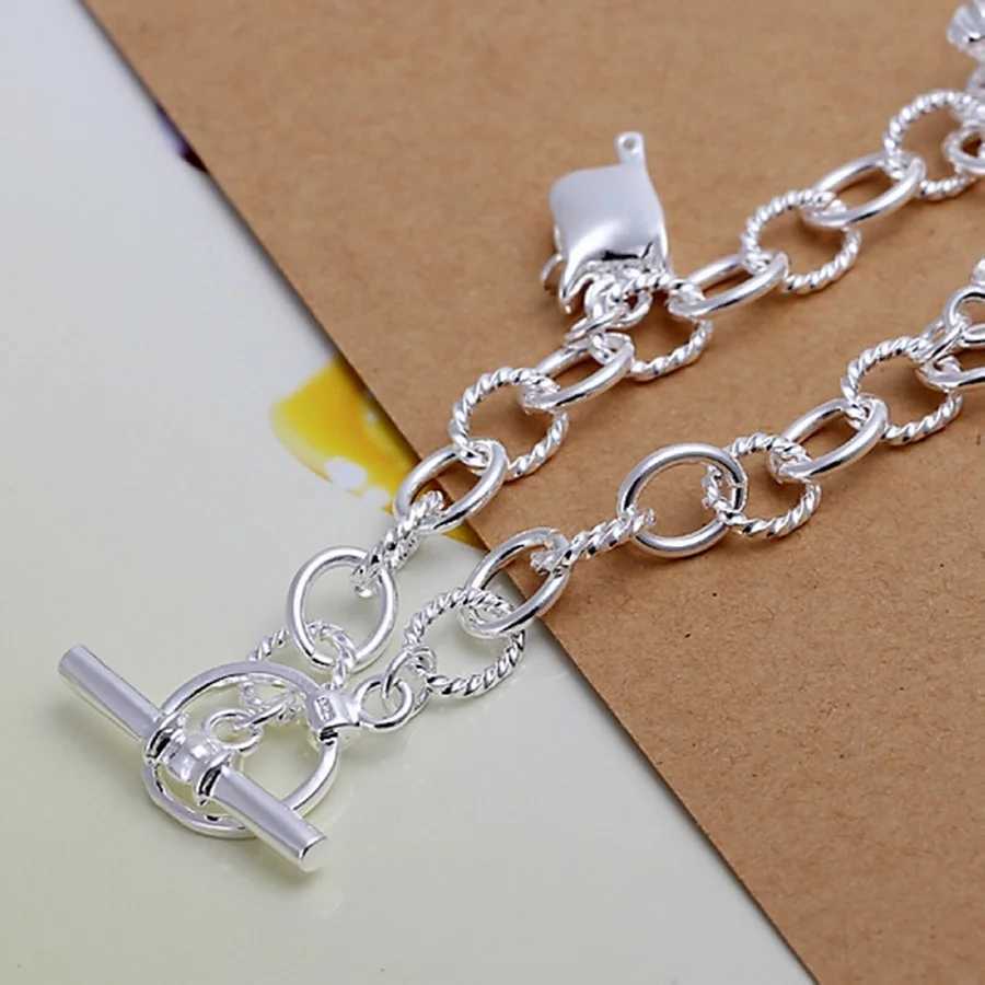 JewelryTop Womens 925 Silver Charm Horse Jewelry Fashion High Quality Valentines Day Gift Beautiful Cute Bracelet Y250329