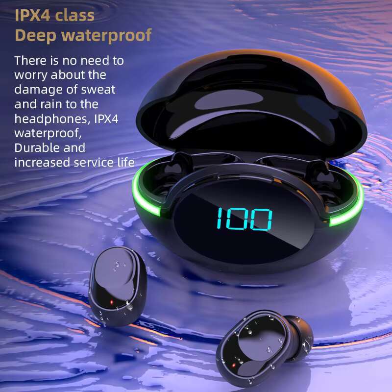Y80 TWS Wireless Bt 5.3 Stereo Gaming Cool LED Lighting Headphones Sport Earbuds for iPhone and Android