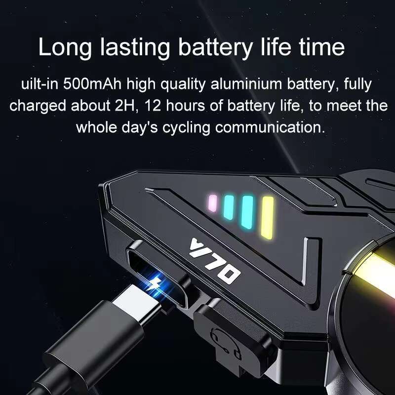 Cool Appearance Y70 Helmet Blue Tooth Headphone Hands-free Fast Connect Wireless Headset for Motorcycle