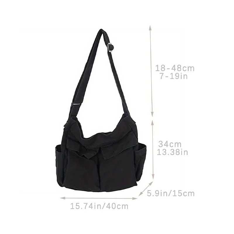 Stylish Sling bag Canvas Messenger Bag Perfect for Casual Travel Everyday Use Multi Pocket Shoulder BagW251101