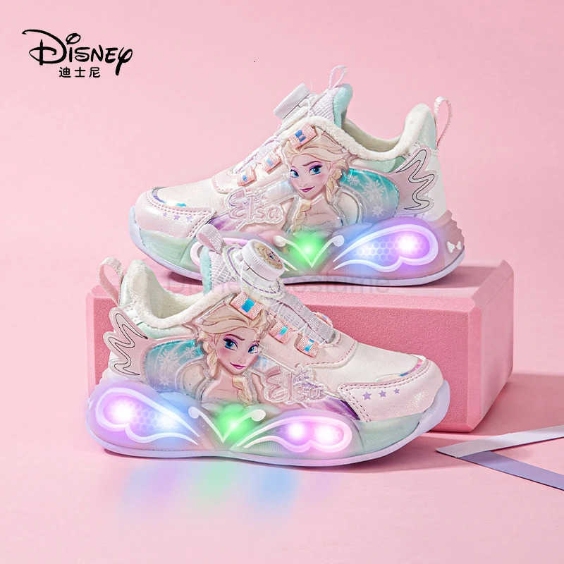 Disney Elsa Princess Light Up Sneakers for Autumn and Winter H251101