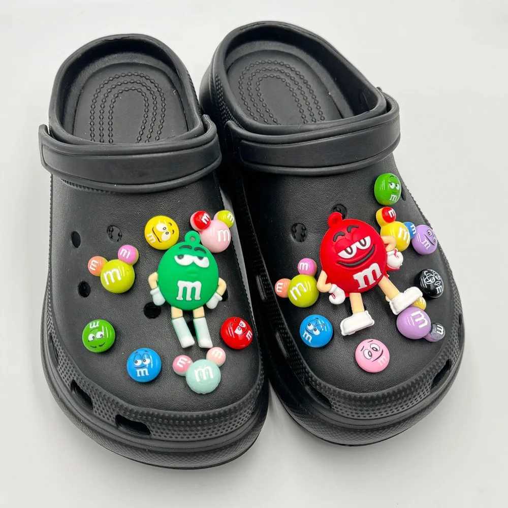 Intering M Beans Hole Shoes Charm Decoration Cute Colorful Candy Bean Shoe Buckle DIY 3D Hole Shoe AccessoriesXJ250401