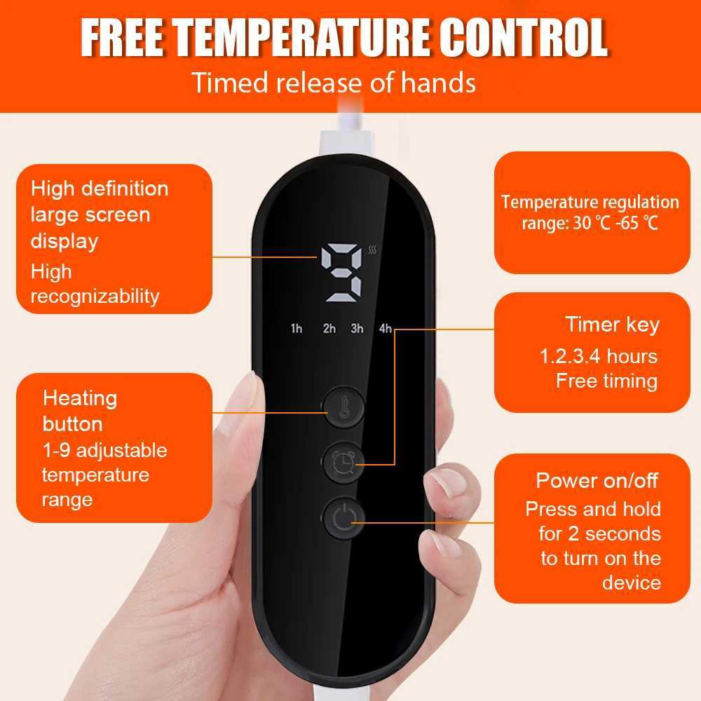 Eu Plus Standard Electric Heating Blanket MultiFunctional Warming Blanket Protects Waist Shoulders Neck Winter Warmth Item X251101