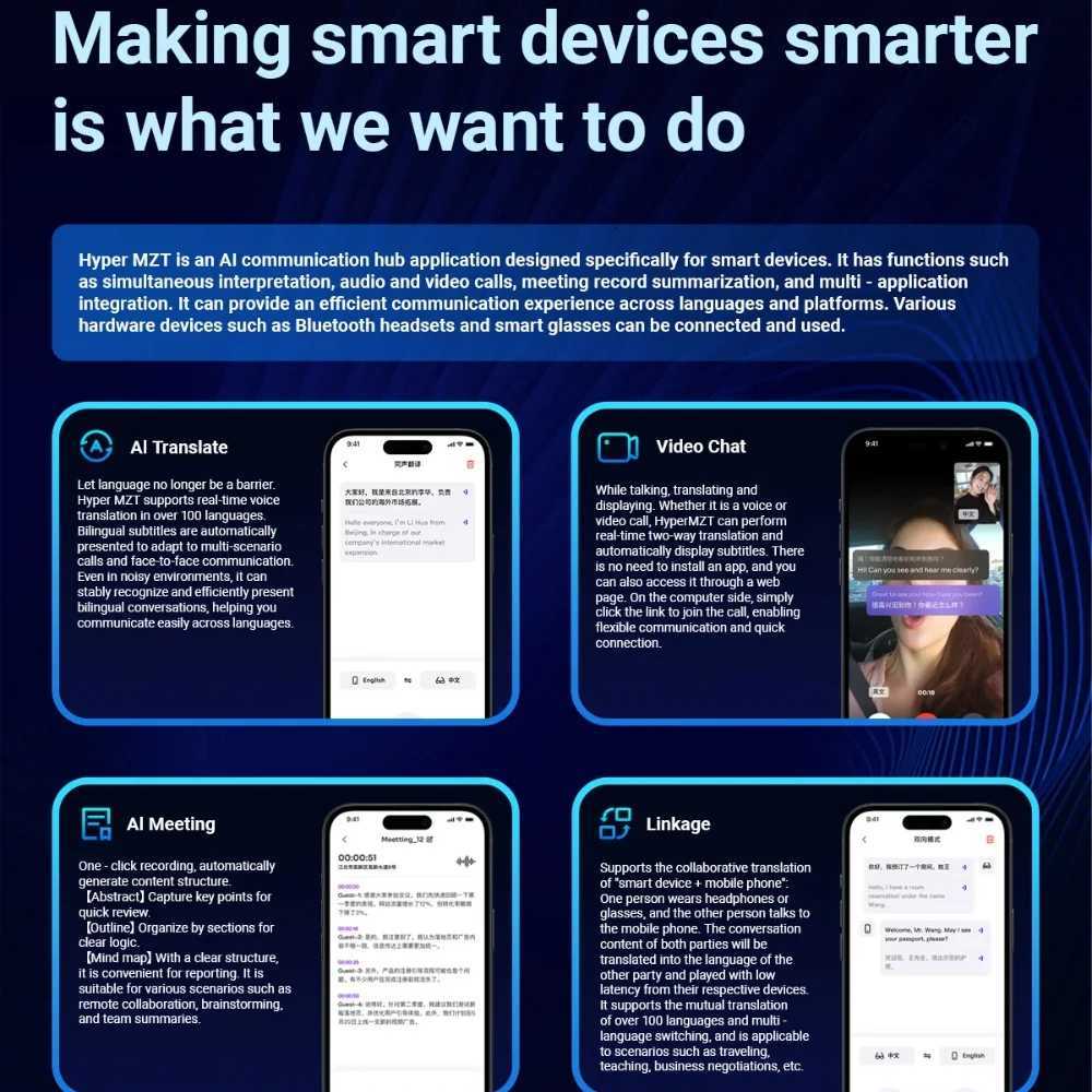 F19 AI smart es with vo assistant control video calls 53 smart translation es highdefinition human vo Y251101