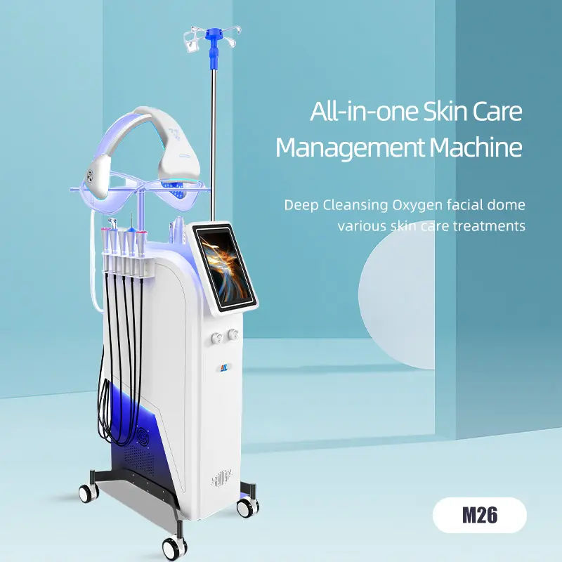 2025 Newest Led Oxygen Face Dome Beauty Oxigenation Co2 Bubble Skin Rejuvenation Blackhead Removal Collagen Regeneration Machine