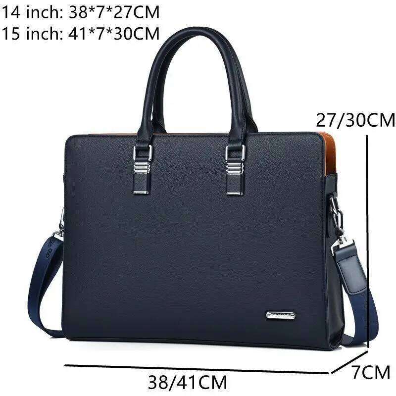 Luxury Bag Designer Men S Fashion Leather Shoulder Bag Man Business Briefcase For Inch Laptop Casual Large Capacity Handbag