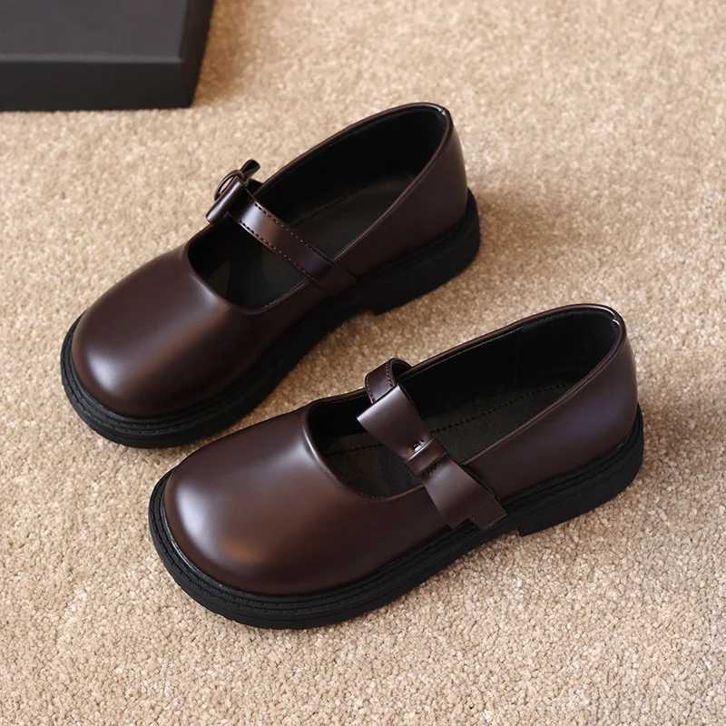 Children Shoes Simple Elegant Soft Soled Princess Shoes Trendy Designer Girl Mary Jane Casual Leather Shoe Zapatos Princesa NiaT251101