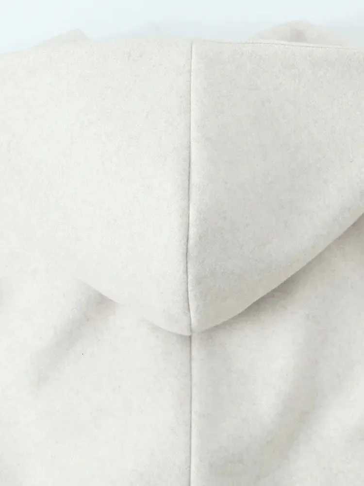 HH Women Fashion Pockets Belt Doublebreasted Hooded Long Coat Autumn Winter Female Temperament Long Sleeve Streetwear JacketT251101