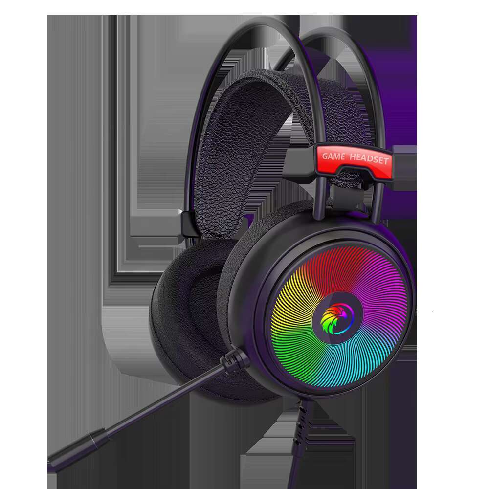 Cool RGB Earphone Metal Frame Soft Sponge Ergonomic Design LED 7.1 Surround Sound System Gaming Headset with Flexible Microphone