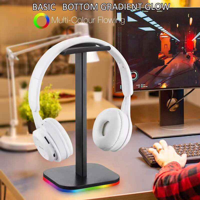 Basic Usb Cool LED Gaming Rgb Desk Headphone Holder for Boys Men Gamers