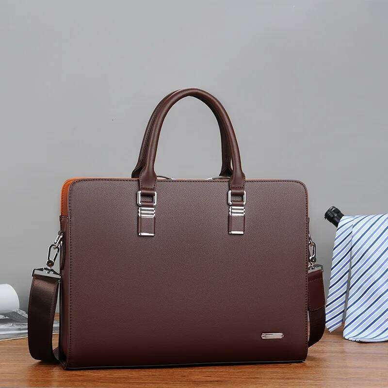 Luxury Bag Designer Men S Fashion Leather Shoulder Bag Man Business Briefcase For Inch Laptop Casual Large Capacity Handbag