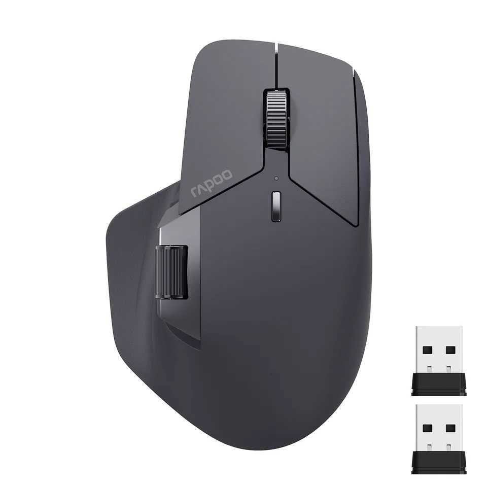 Rapoo MT760LMT760M Multimode Rechargeable Wireless Mouse Ergonomic 4000 DPI Support Up to 4 Devices Bluetooth Mouse X251101