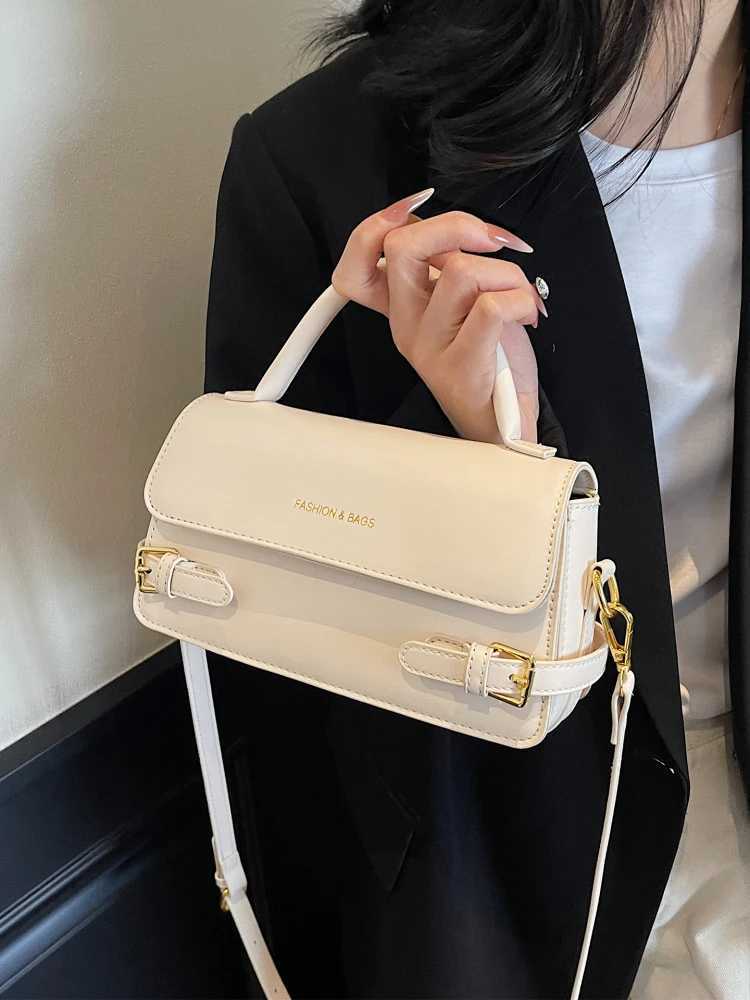 Designer Buckle Belt Flap Handheld Bag Wen Summer New Korean Rectangle PU Leather Crossbody Bags Fi Letter Solid e Shoder Bag1 Y251120