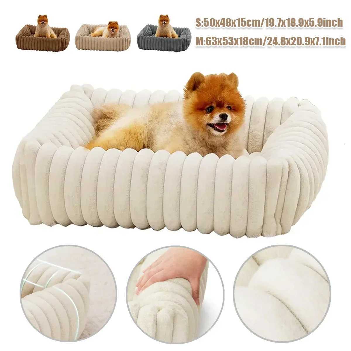 Winter Warm Pet Nest Sofa Soft Dog Bed for Kitty Cats Removable Washed Small Breed Dog Bed Non Slip Fashion Soft Dog Accessories C251101