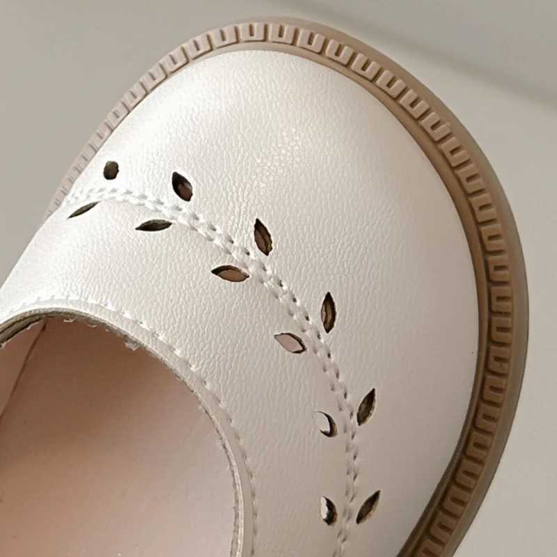 New Leather Shoes Fashion Simple Versatile Girl Shoe Anti Slip Soft Sole Comfort Princess Shoe Elegant Performance Dance SandalsT251101